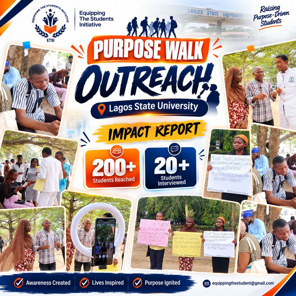 Purpose Walk Outreach impact report at Lagos State University